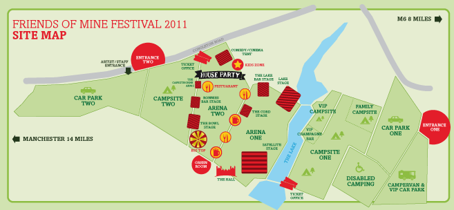 Friends of Mine Festival 2011 - Site Map